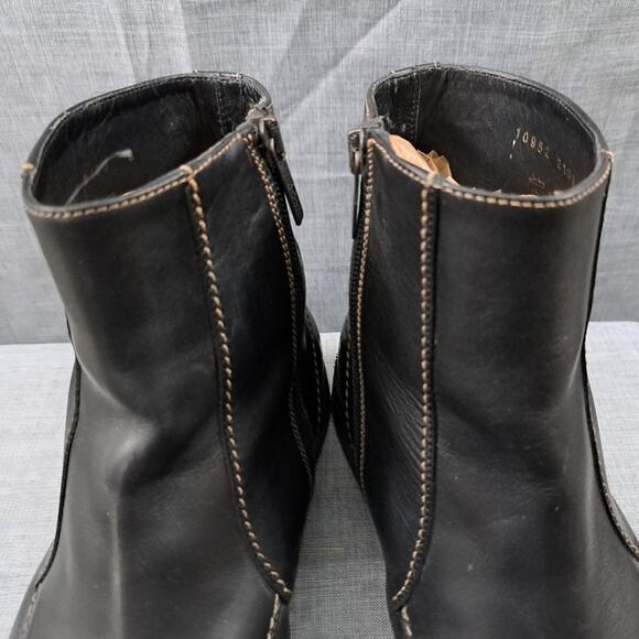 %Hugo Boss Black Leather Chelsea Chukka Ankle Boots Men\'s SZ 8 / D9 main image 10